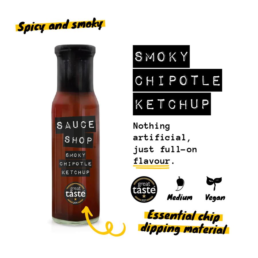 Sauce Shop Smoky Chipotle Ketchup Bottle 255g