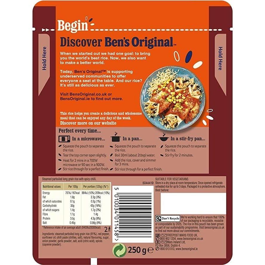 Ben's Original Spicy Chilli Microwave Rice 250g