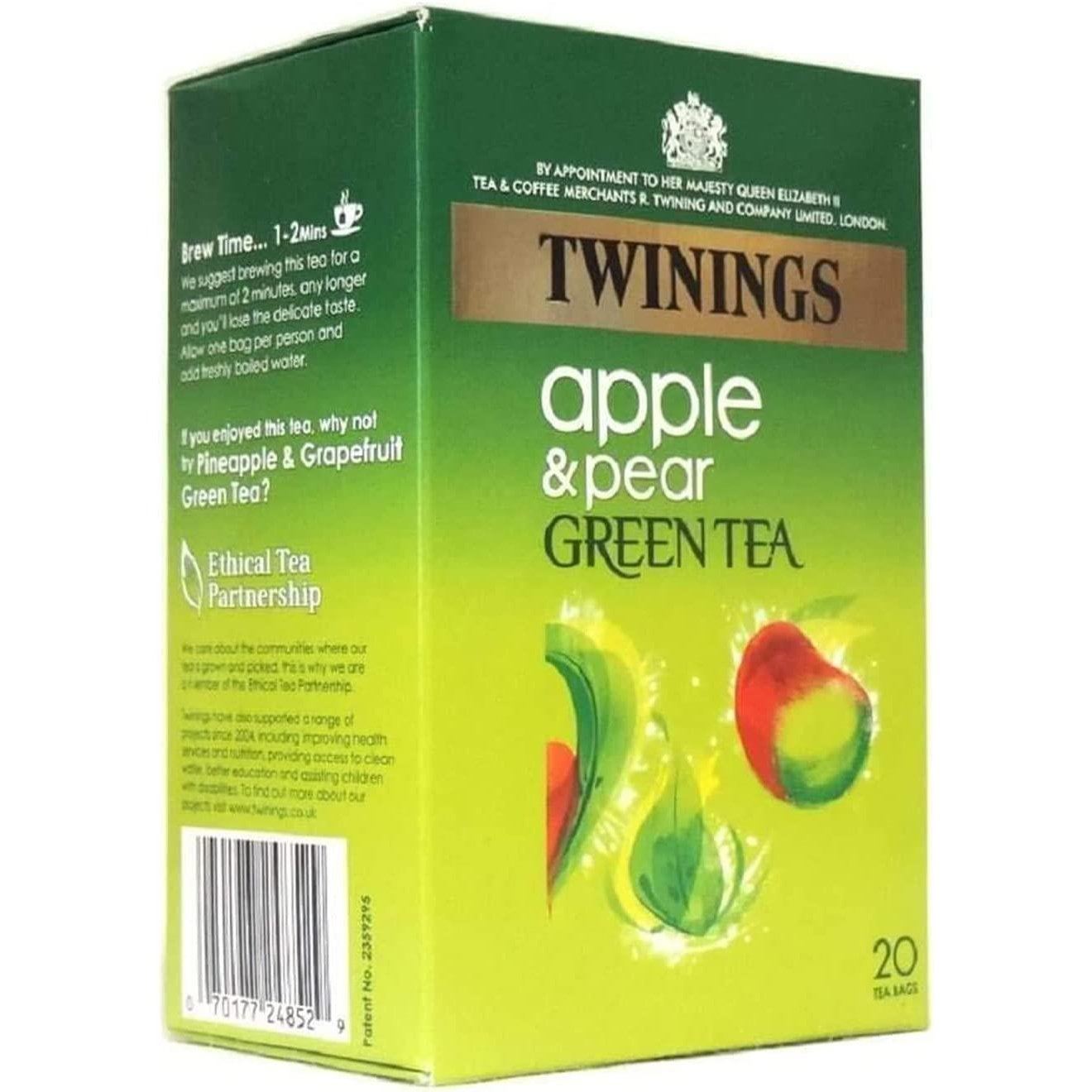 Twinings Apple & Pear Green Tea Bags 20 Pack 40g