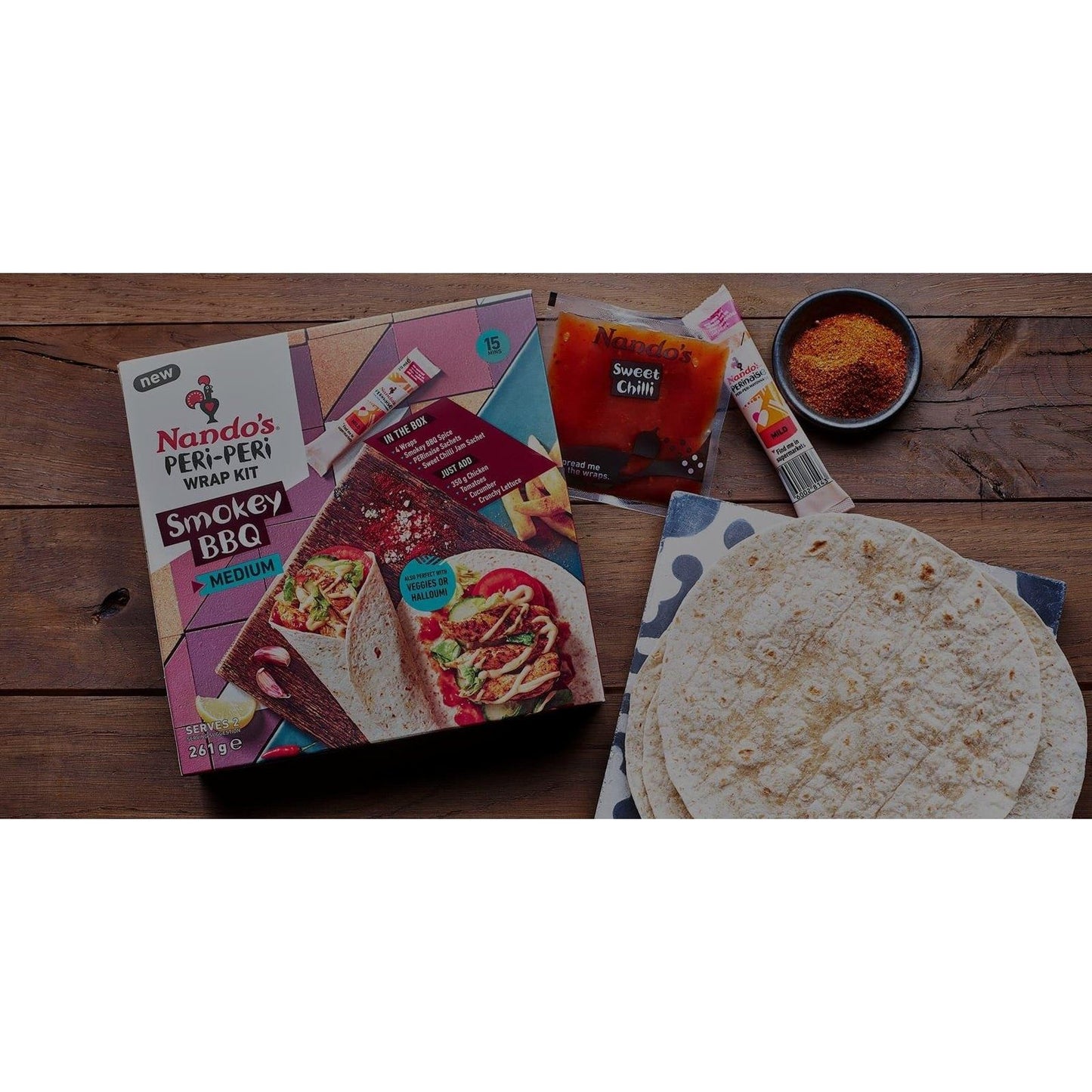 Nandos Smokey BBQ Medium Wrap Kit 261g