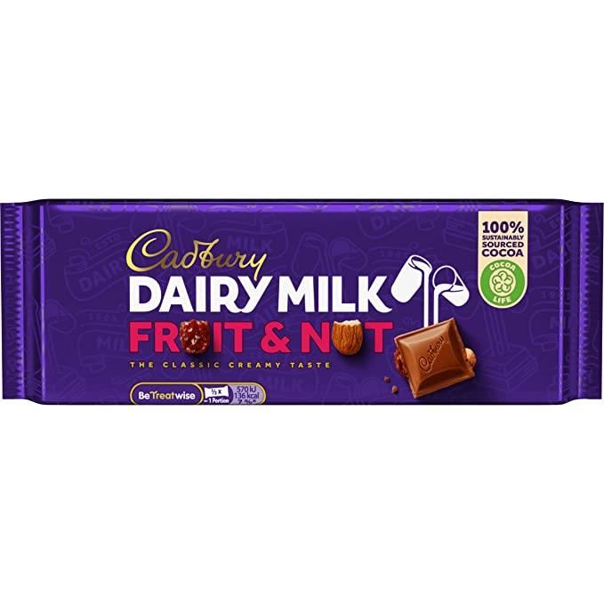 Cadbury Fruit & Nut Chocolate Bar 200g