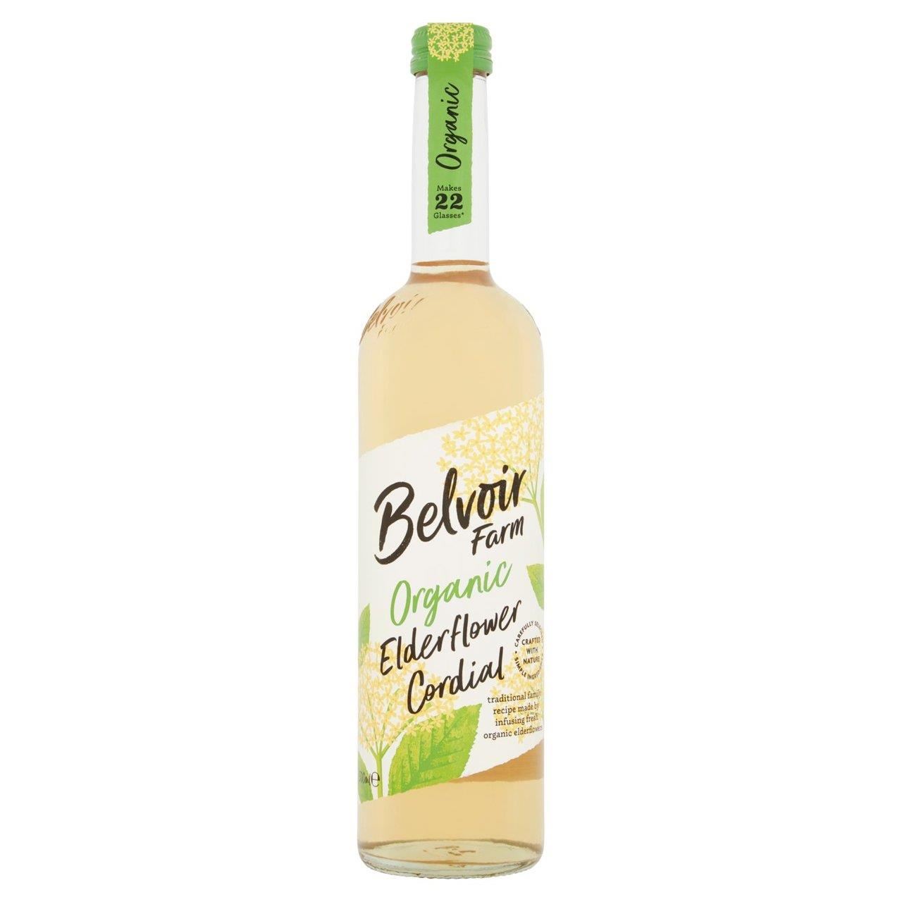 Belvoir Farm Organic Elderflower Cordial Bottle 500ml