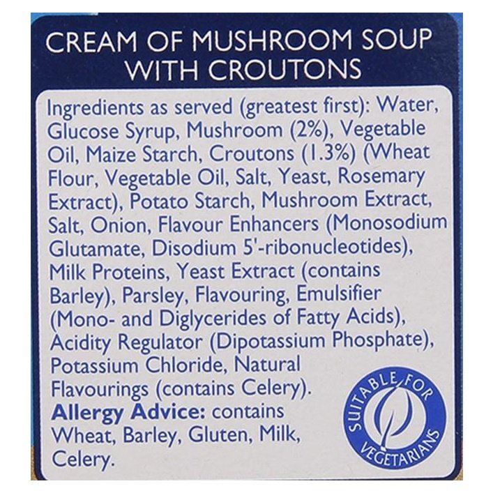 Batchelors Cream of Mushroom Croutons Soup 4 Pack