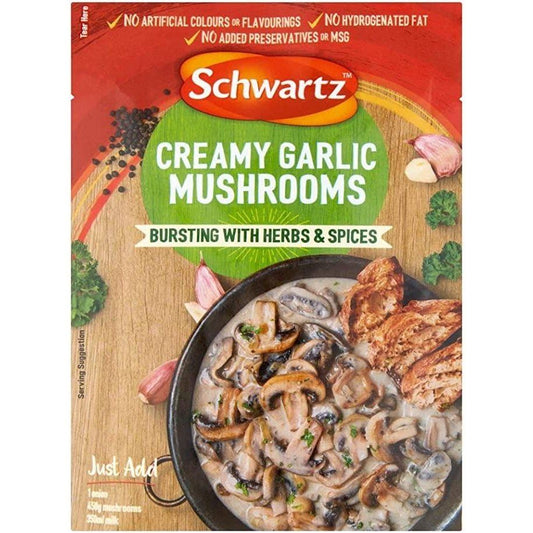 Schwartz Creamy Garlic Mushrooms Sachet 35g