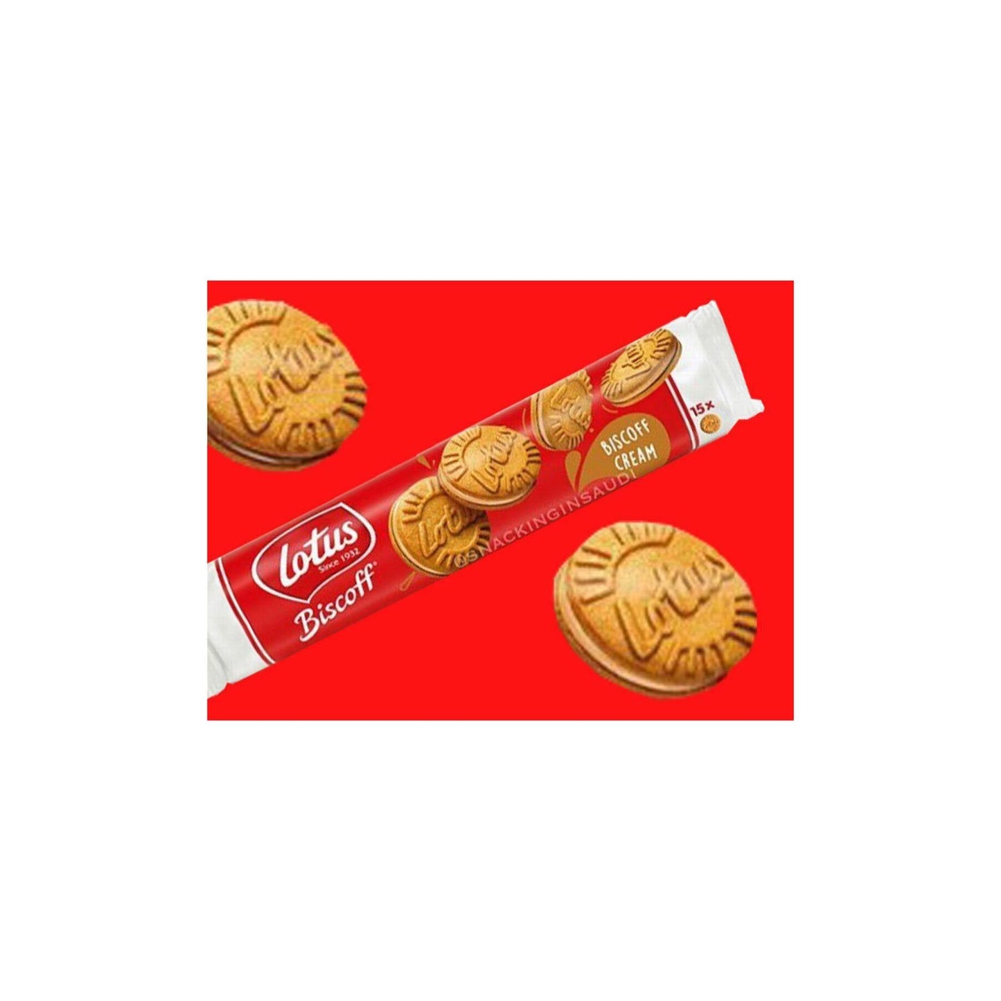 Lotus Biscoff Cream Filled Biscuits 15 Pack 150g