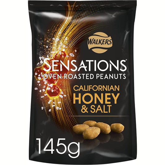 Walkers Sensations Californian Honey & Salt Peanuts 145g