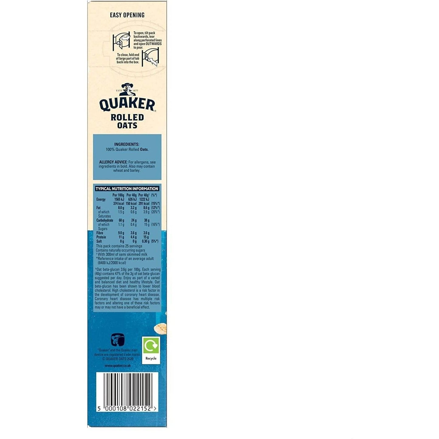 Quaker Rolled Oats 1kg