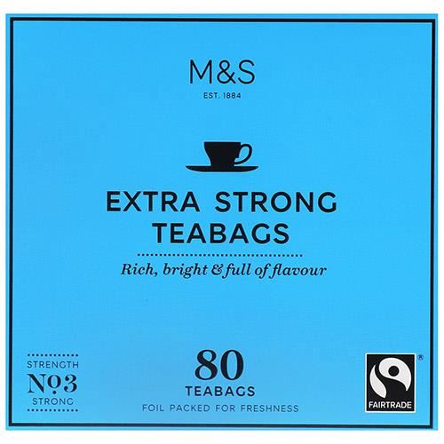 M&S Extra Strong TeaBags 80 Pack 250g