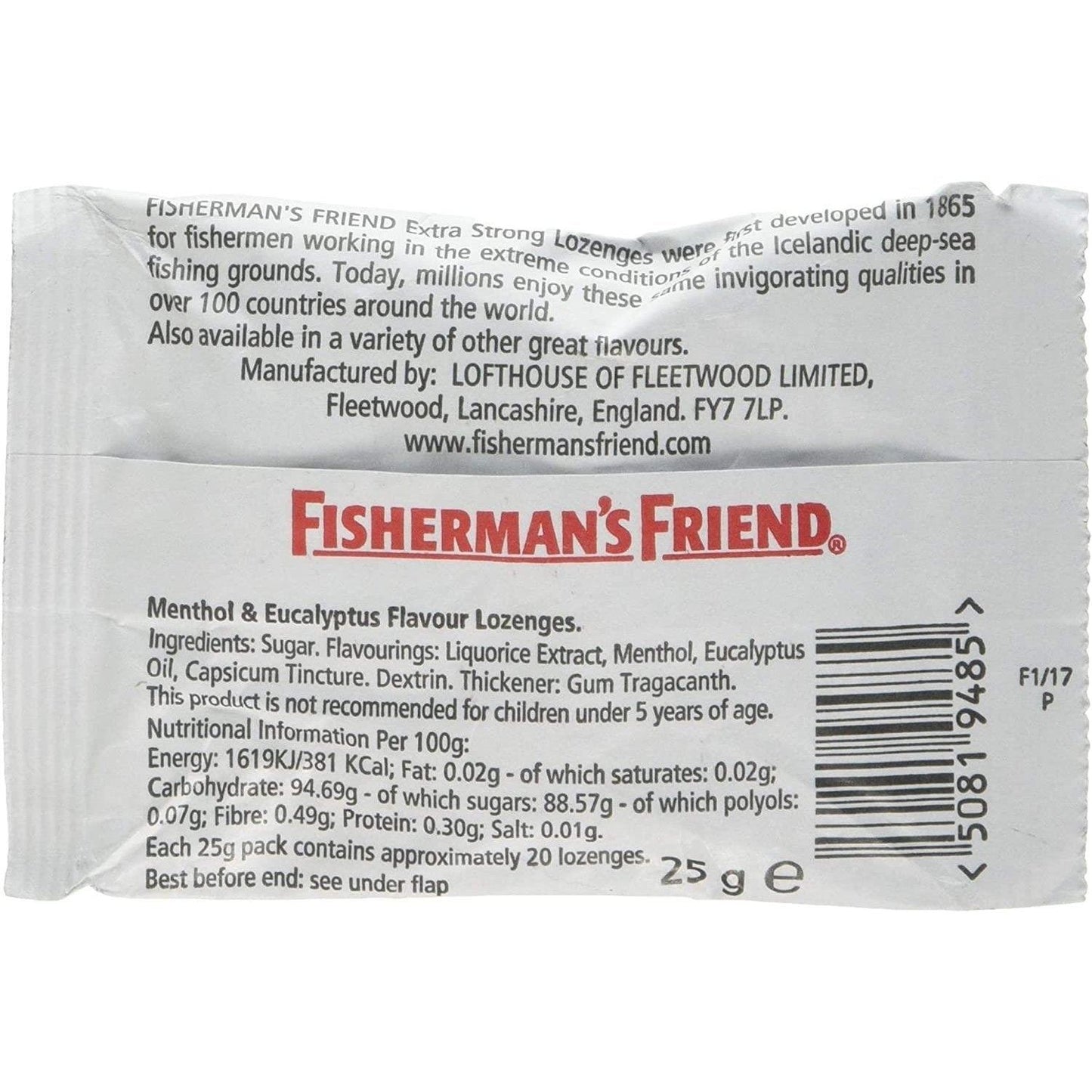 Fisherman's Friends Original Menthol Lozenges 25g