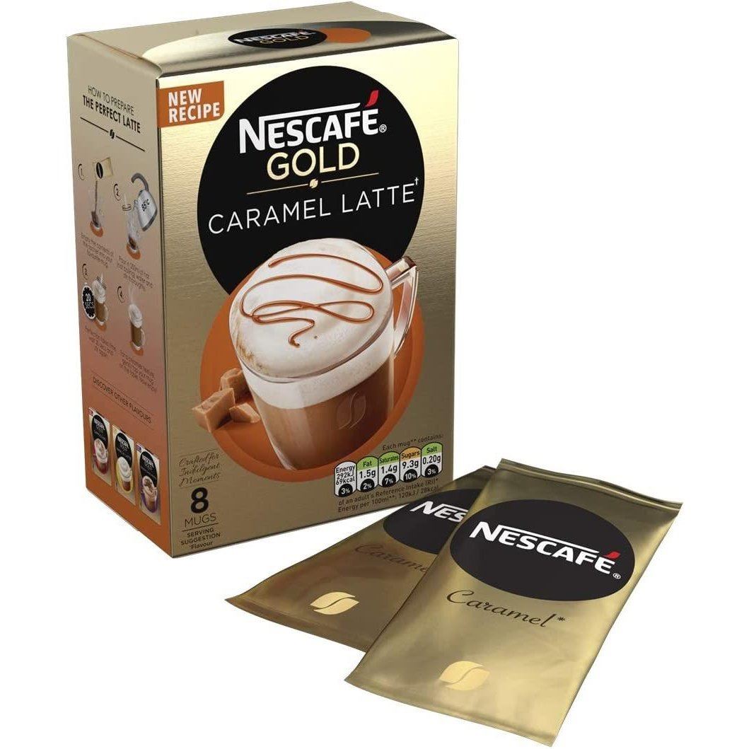 Nescafe Gold Caramel Latte 8 Pack 136g