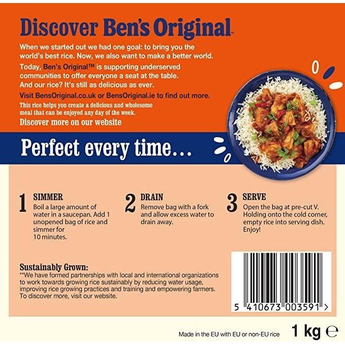 Ben's Original Boil in Bag Long Grain Rice 1kg