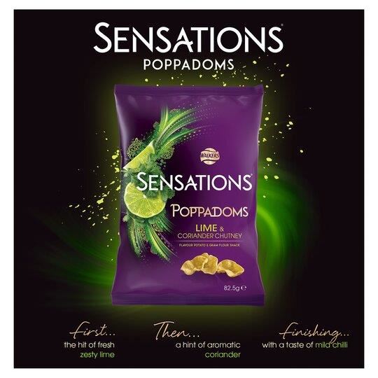 Walkers Sensations Poppadoms Lime & Coriander 82.5g