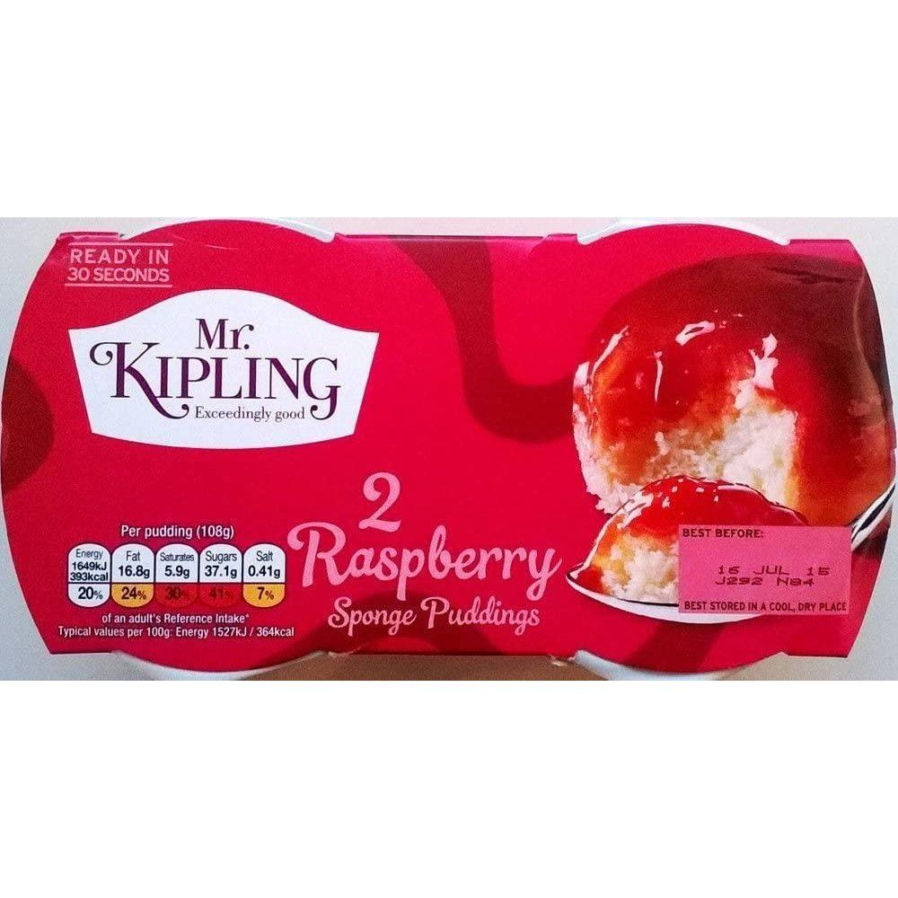 Mr Kipling Raspberry Sponge Puddings 2 Pack 190g