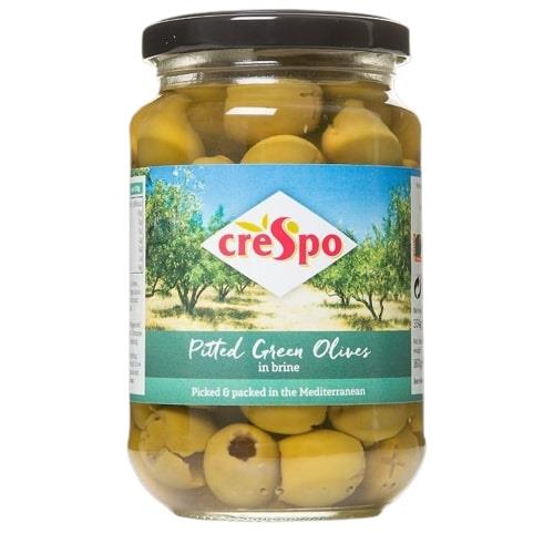 Crespo Pitted Green Olives in Brine 198g