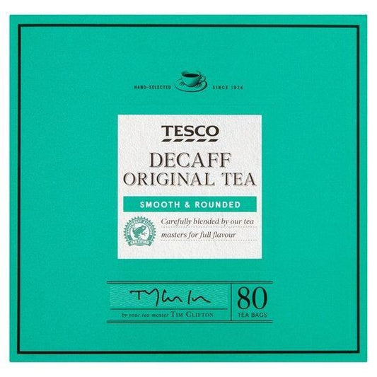 Tesco Original Decaff Tea Bags 80 Pack 250g