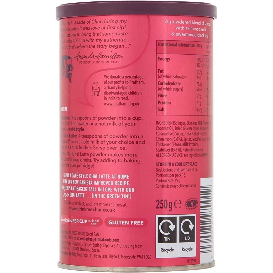 Drink Me Chai Spice Chai Latte Drum 250g