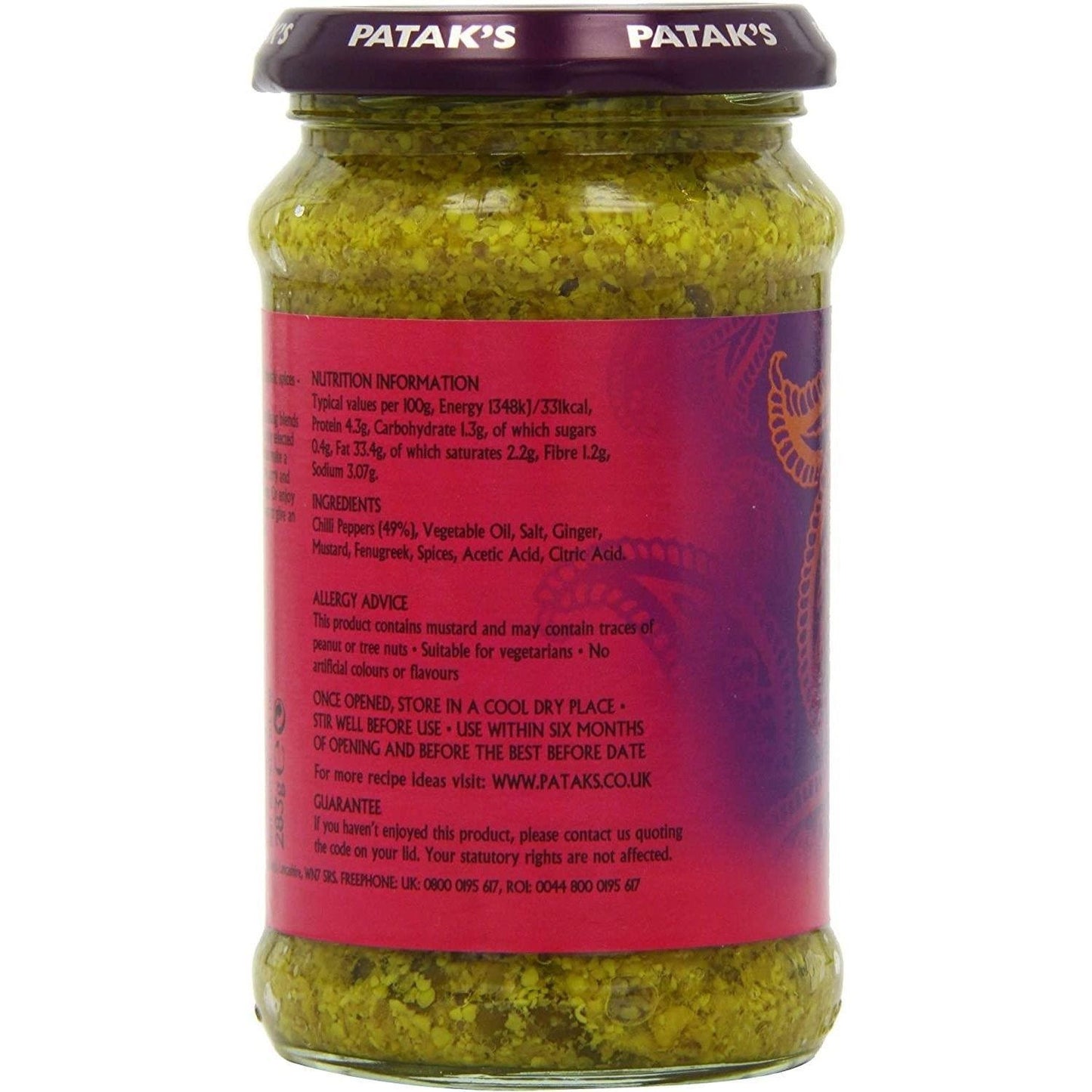 Patak's Chilli Pickle Hot Jar 283g