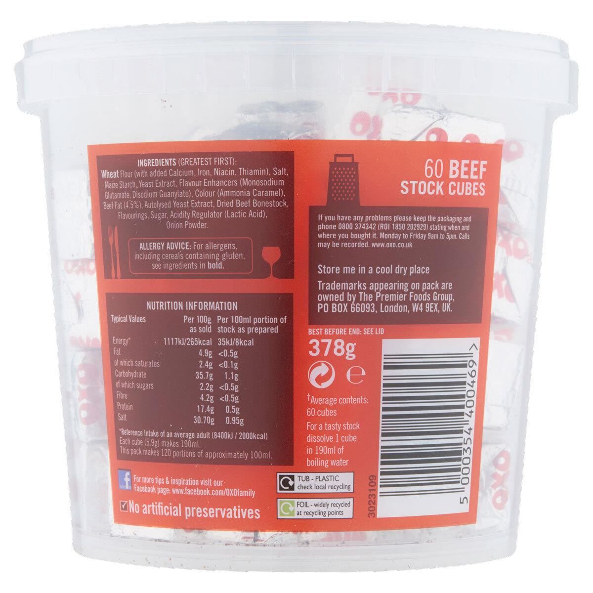 OXO Beef Stock Cubes 60 Pack Tub