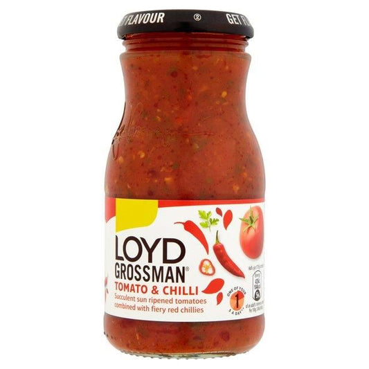 Loyd Grossman Tomato & Chilli Pasta Sauce Jar 350g
