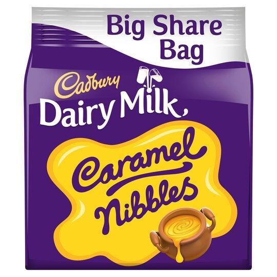 Cadbury Caramel Nibbles Big Share Bag 242g