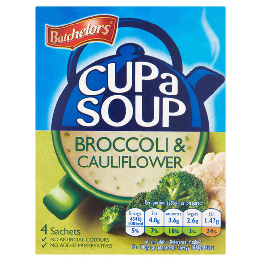 Batchelors Broccoli & Cauliflower Soup 4 Pack