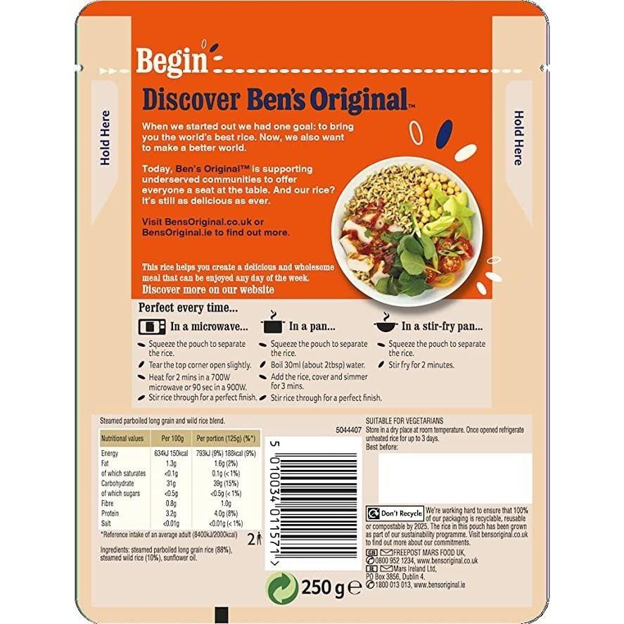 Ben's Original Long Grain & Wild Microwave Rice 250g