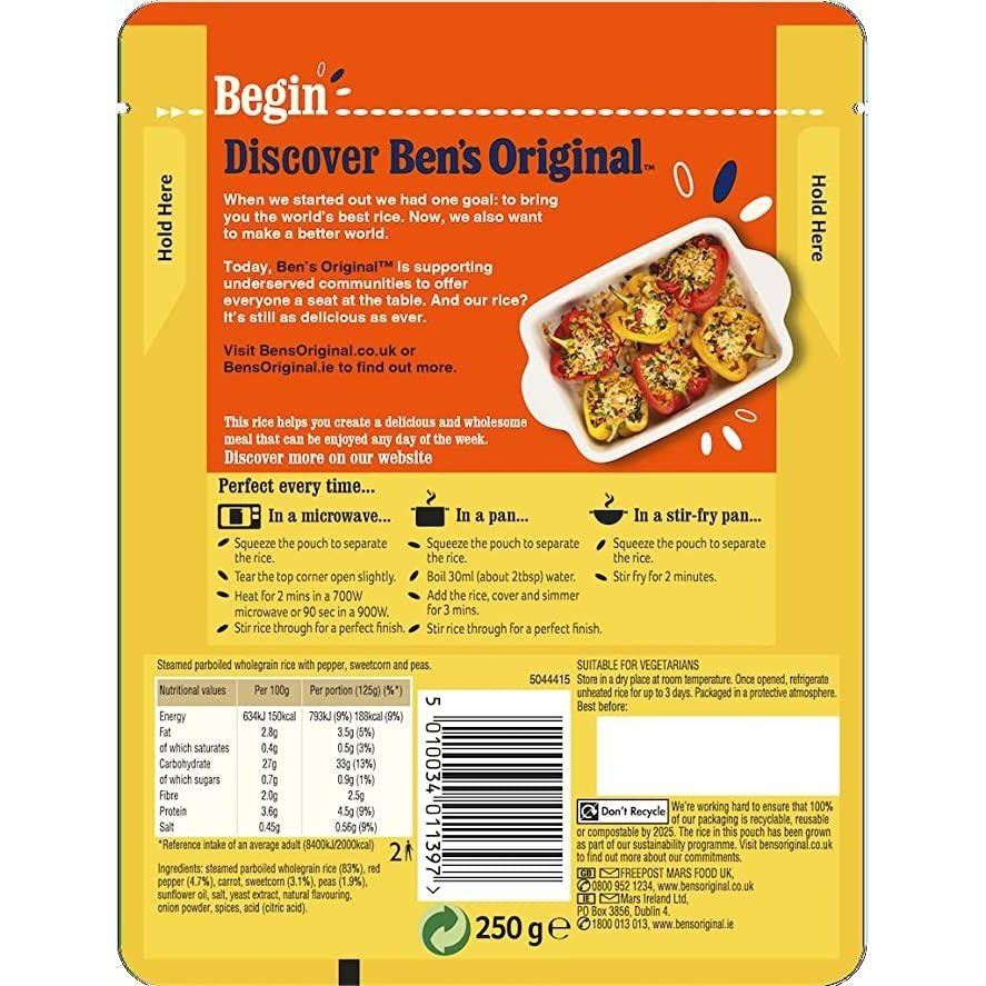 Ben's Original Wholegrain Golden Vegetable Microwave Rice 250g