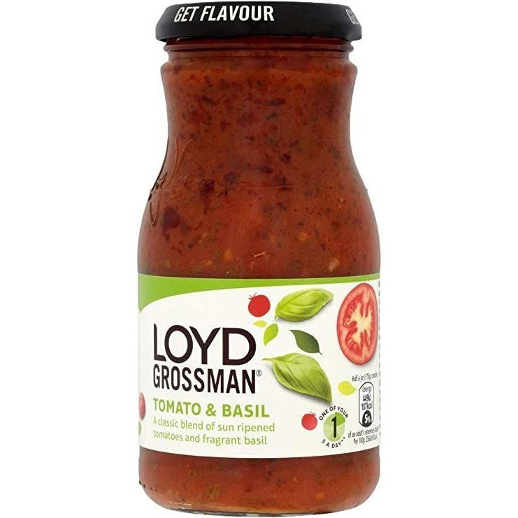 Loyd Grossman Tomato & Basil Pasta Sauce Jar 350g