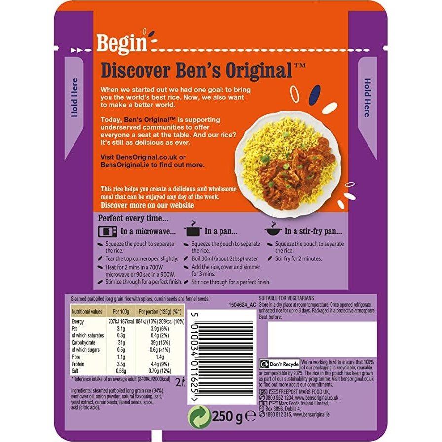 Ben's Original Pilau Microwave Rice 250g